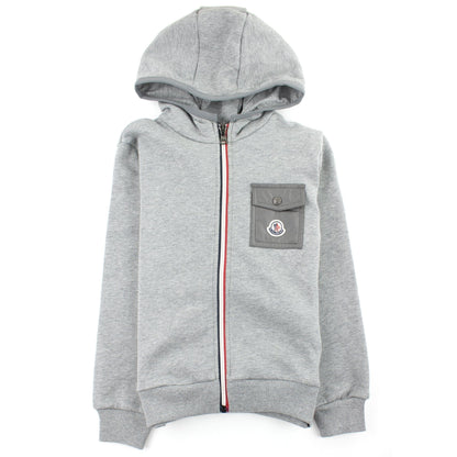 Moncler Junior Hooded Tracksuit Light Grey
