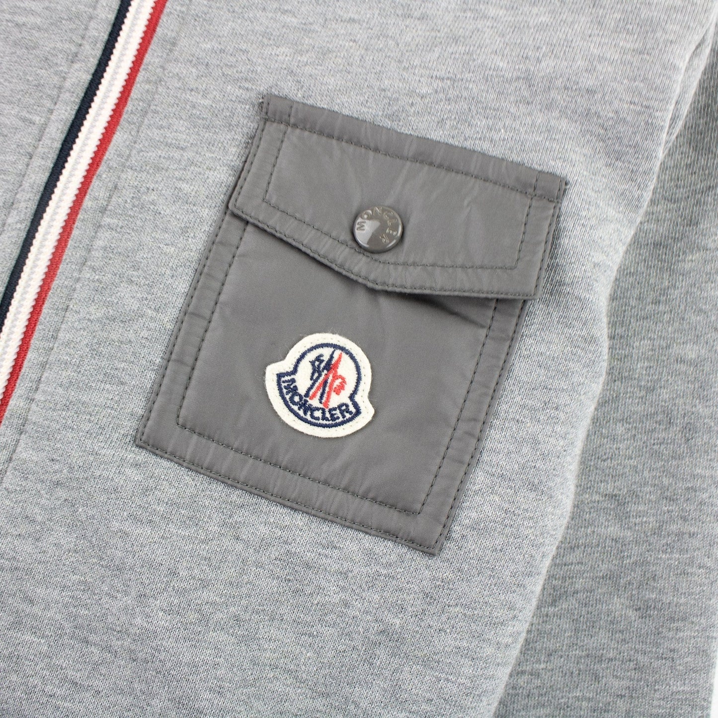 Moncler Junior Hooded Tracksuit Light Grey