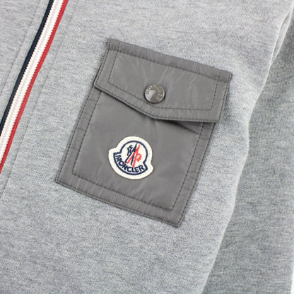 Moncler Junior Hooded Tracksuit Light Grey