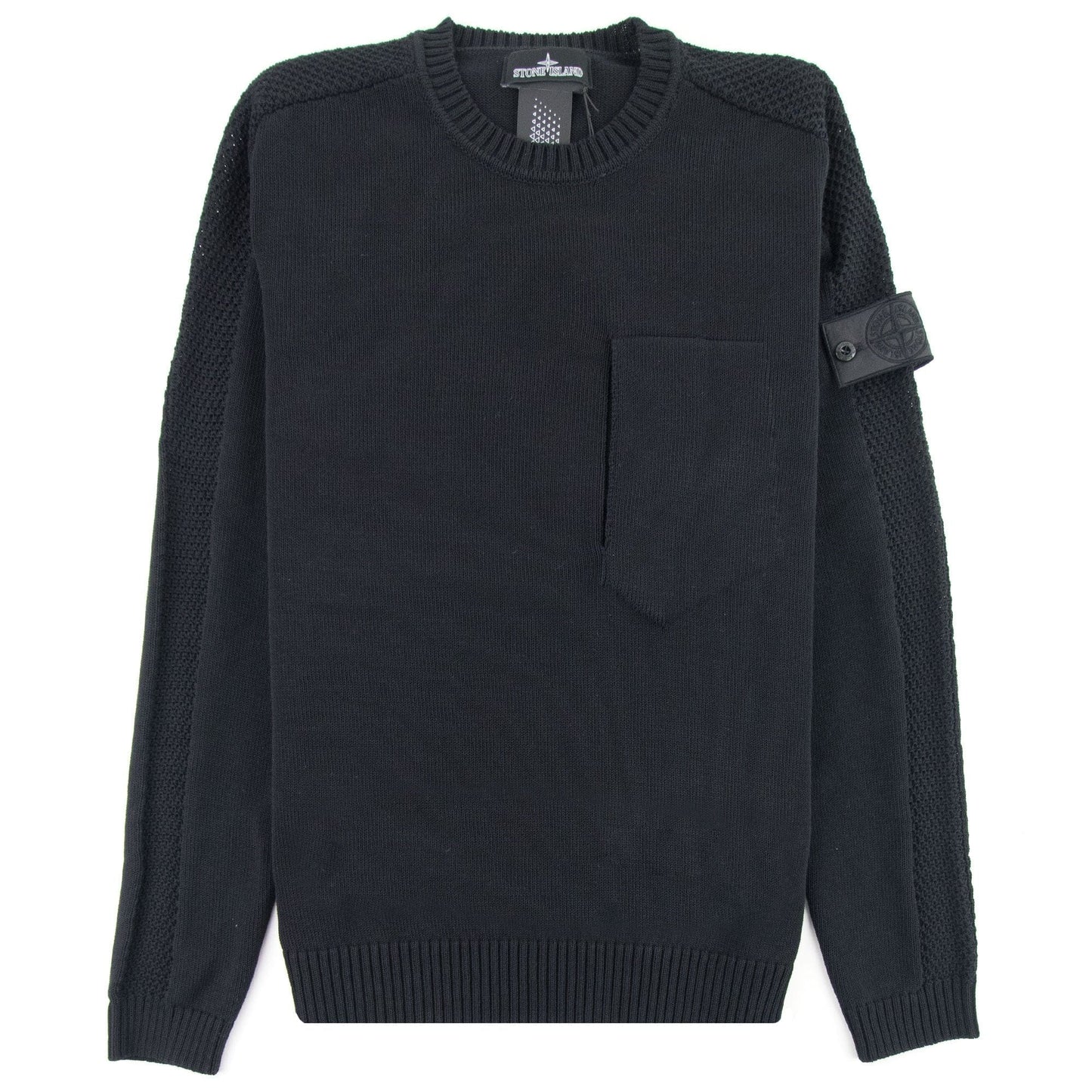 Stone Island Shadow Project 504A2 Catch Pocket Crewneck Black V0029