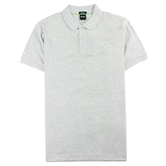 Hugo Boss Regular-fit Polo Shirt In Pima-cotton Grey