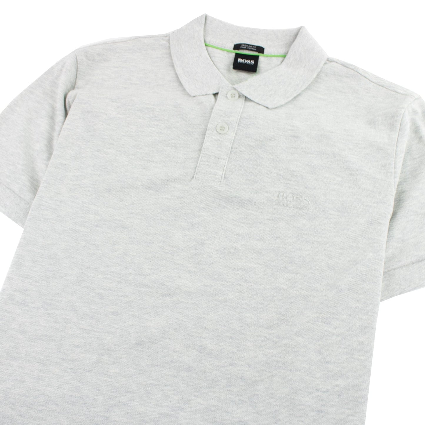 Hugo Boss Regular-fit Polo Shirt In Pima-cotton Grey