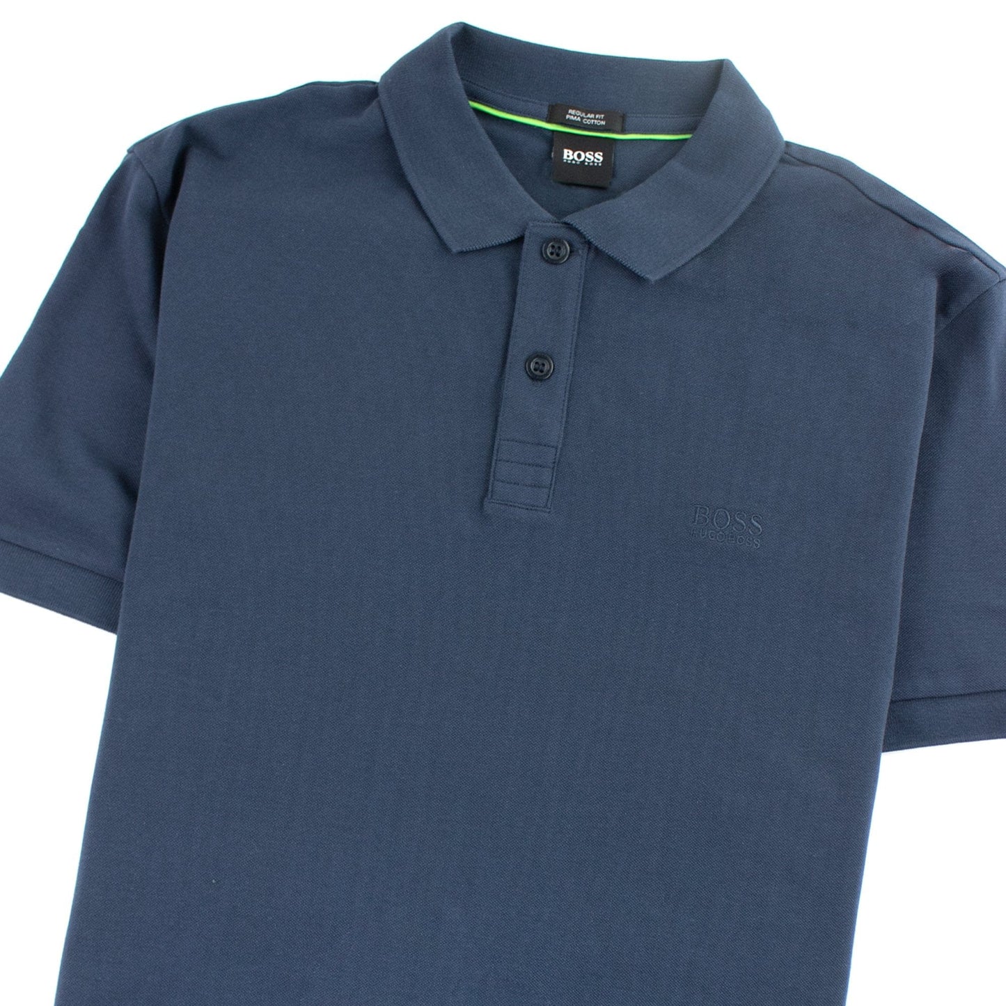 Hugo Boss Regular-fit Polo Shirt In Pima-cotton Navy