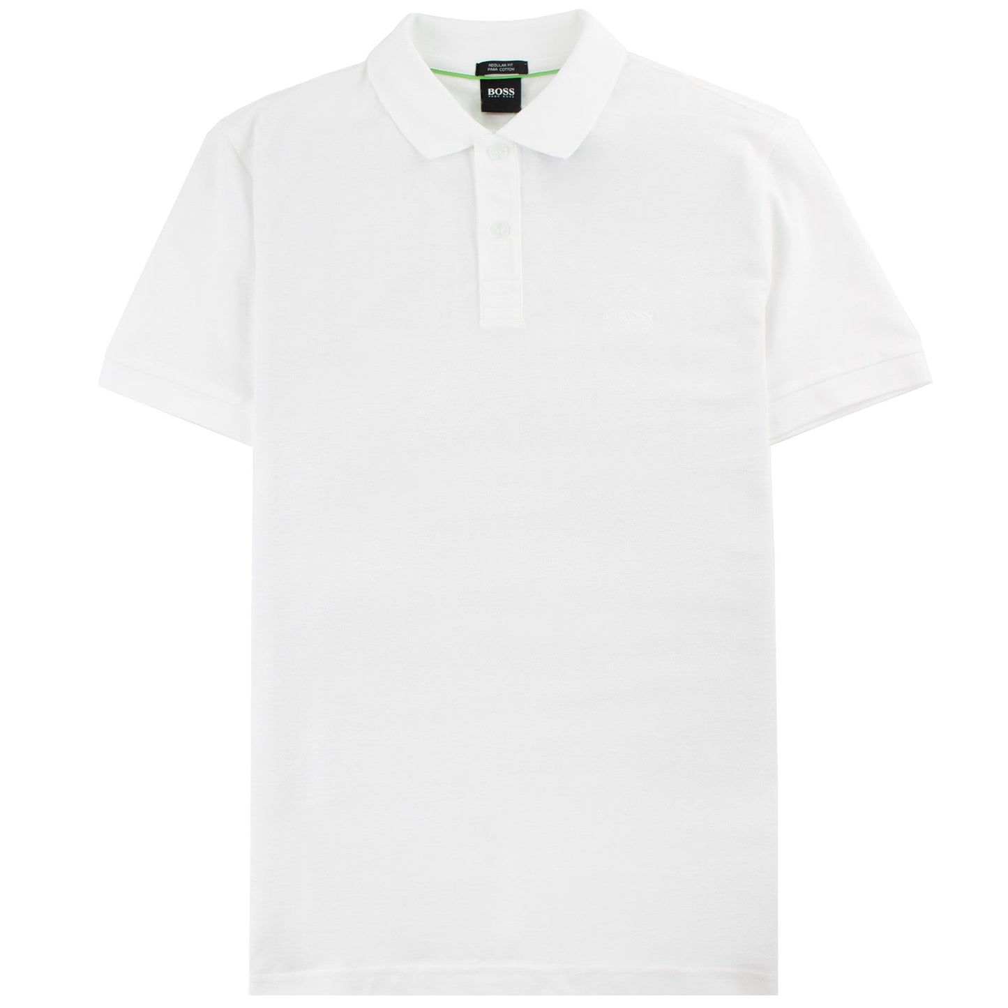 Hugo Boss Regular-fit Polo Shirt In Pima-cotton White