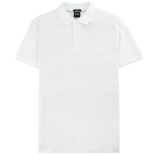 Hugo Boss Regular-fit Polo Shirt In Pima-cotton White