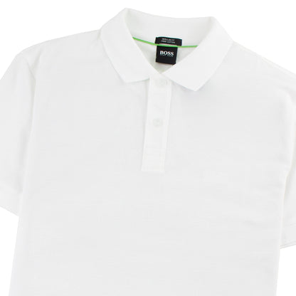 Hugo Boss Regular-fit Polo Shirt In Pima-cotton White
