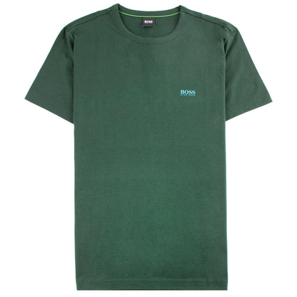 Hugo Boss Regular-fit T-shirt With Contrast Logo Green