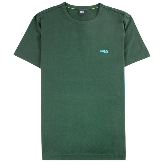 Hugo Boss Regular-fit T-shirt With Contrast Logo Green