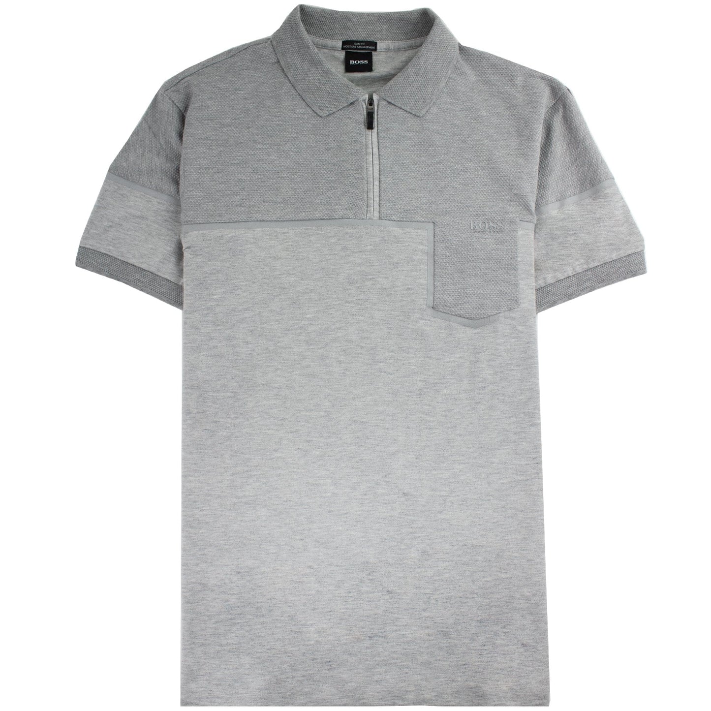 Hugo Boss Slim-fit Philix Polo Shirt In Cotton Grey