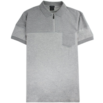 Hugo Boss Slim-fit Philix Polo Shirt In Cotton Grey