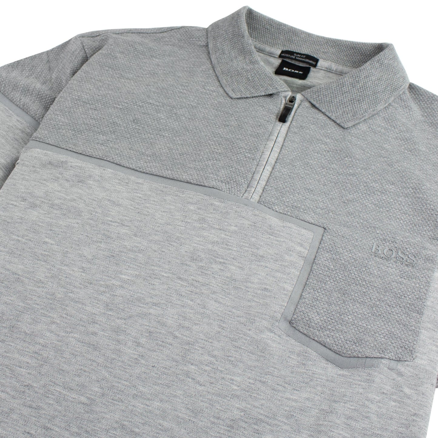 Hugo Boss Slim-fit Philix Polo Shirt In Cotton Grey