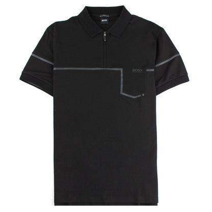 Hugo Boss Slim-fit Philix Polo Shirt In Cotton Black
