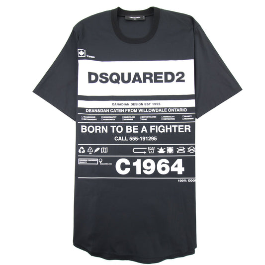 Dsquared2 Born To Be A Fighter T-Shirt Black
