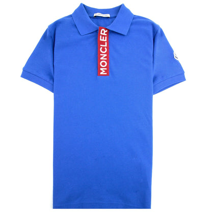 Moncler Junior Maglia Manica Short Sleeve Polo Shirt Blue 711