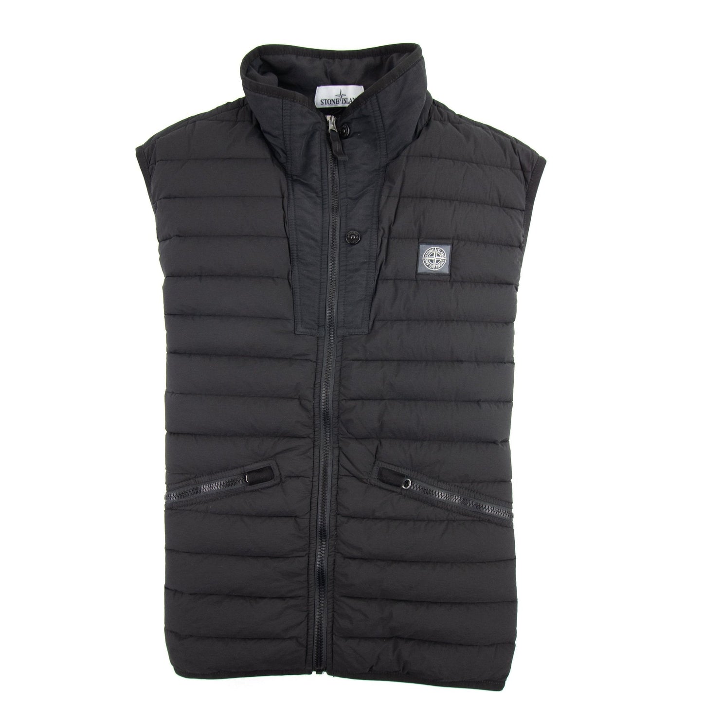 Stone Island Woven Pin Gilet Black V0029