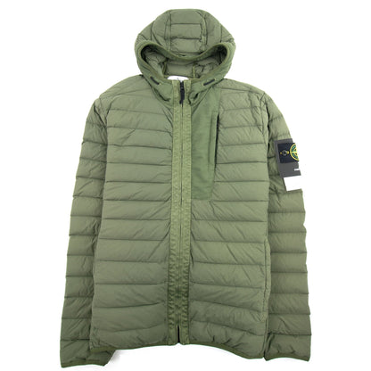 Stone Island 41225 Loom Woven Down Chambers Stretch Nylon-tc Jacket Khaki V0058