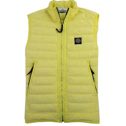 Stone Island G0125 Loom Woven Lightweight Down Gilet Lemon V0031