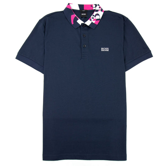 Hugo Boss Paule 2 Logo Collar Polo Navy 410