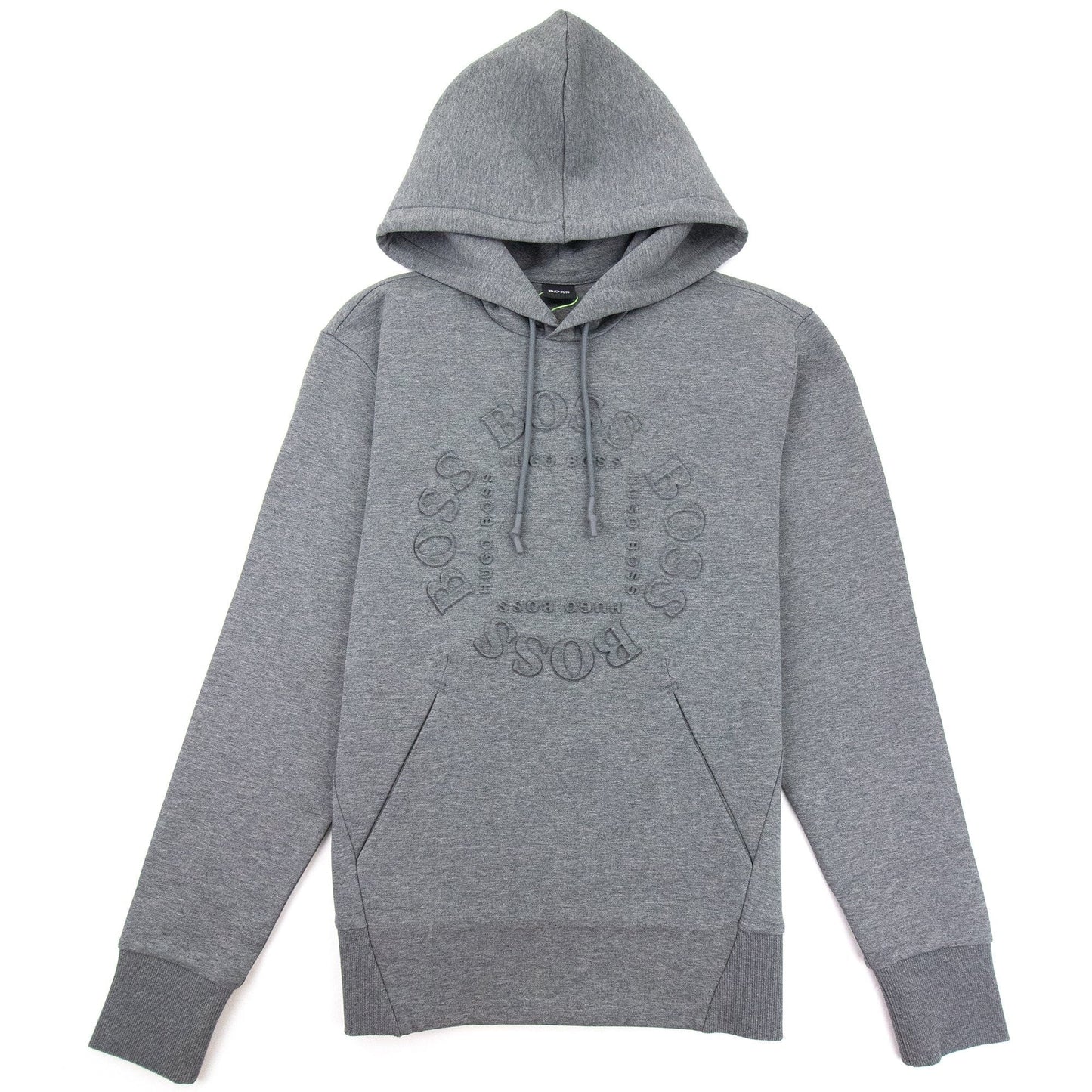 Hugo Boss Sly Layered Metallic Logo Hooded Sweat Grey 031