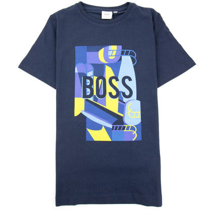 Hugo Boss Kids Cargo Short Sleeve T Shirt Navy