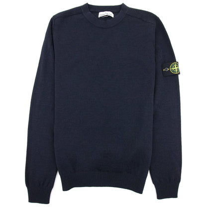 Stone Island Crew Neck Knitted Sweatshirt Navy V0020