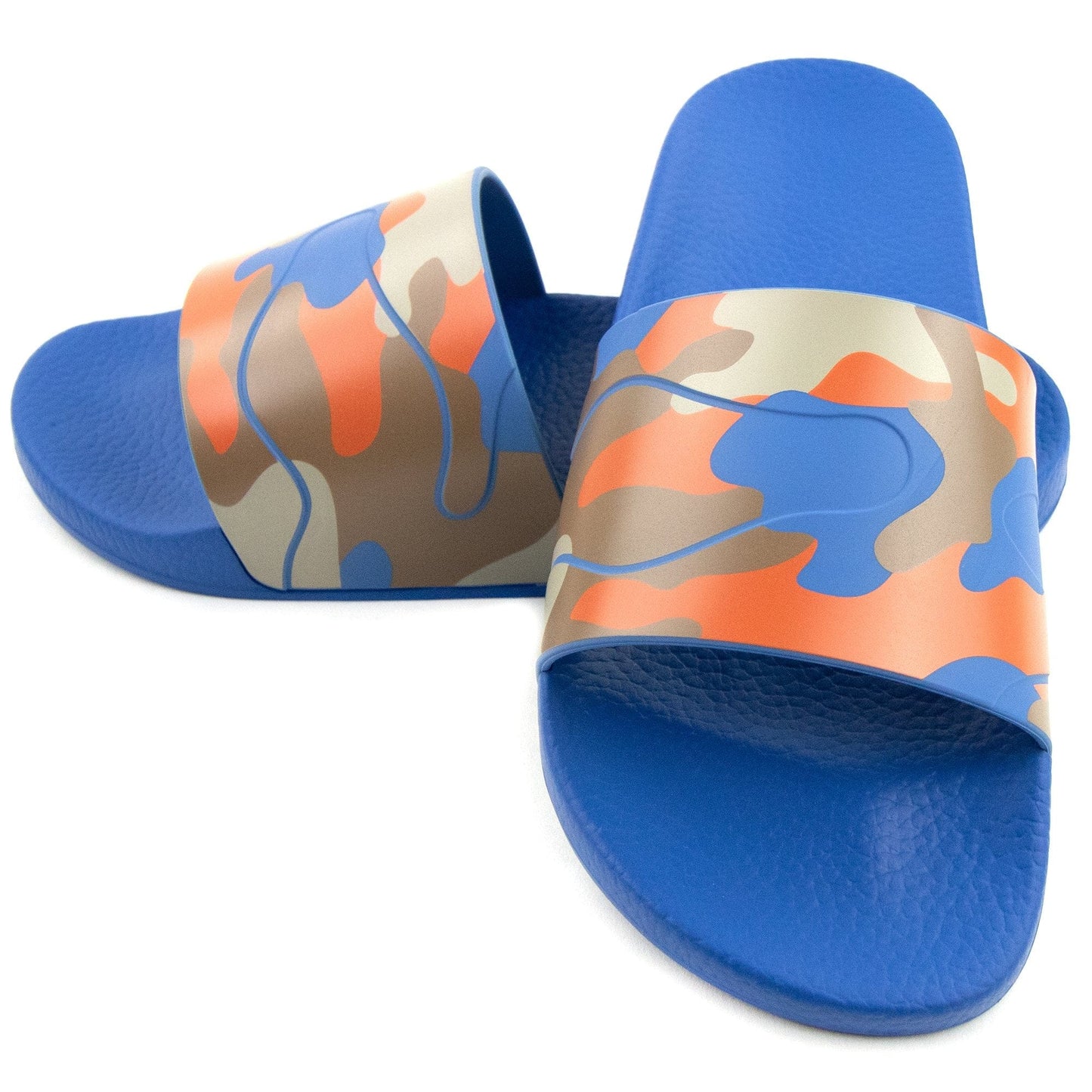 Valentino Camo Sandel Slides Blue Camo
