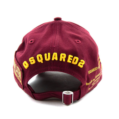 Dsquared2 Icon Badges Cap Burgundy