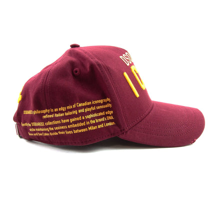 Dsquared2 Icon Badges Cap Burgundy