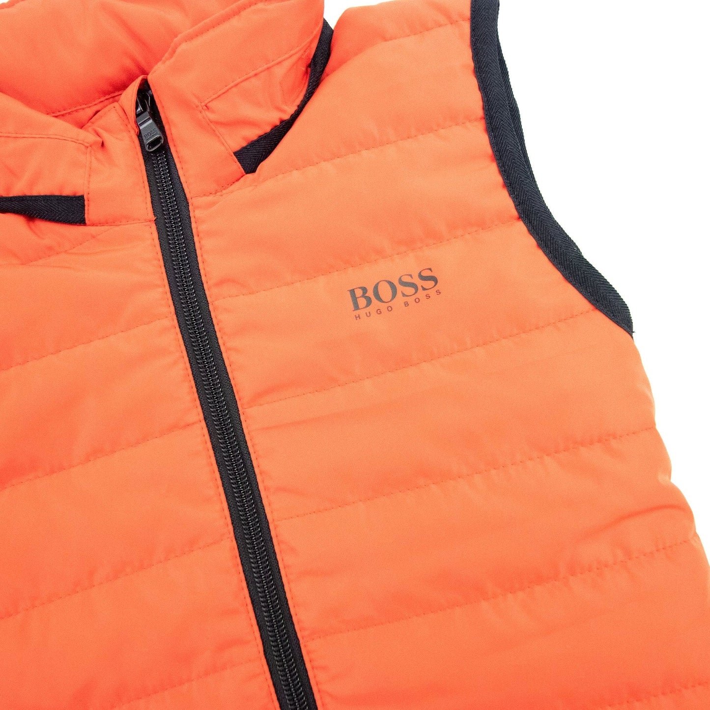 Hugo Boss Kids Concealed Hood Padded Gilet Spicy Orange 499