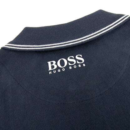 Hugo Boss Kids Square Logo S/s Polo Navy