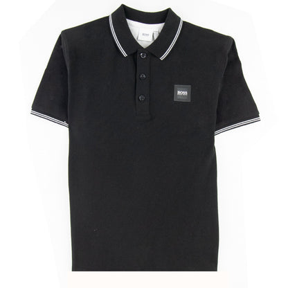 Hugo Boss Kids Square Logo S/s Polo Black
