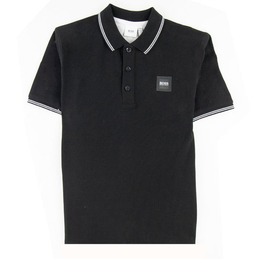Hugo Boss Kids Square Logo S/s Polo Black