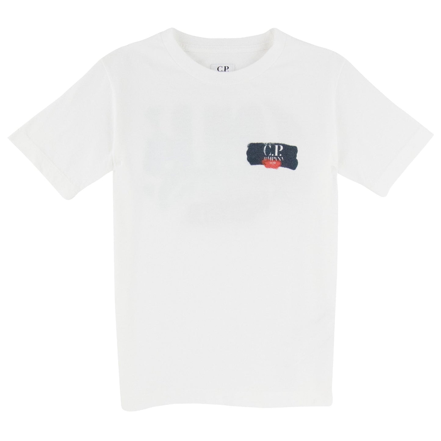 C.P. Company Undersixteen Spray Logo T Shirt White 103