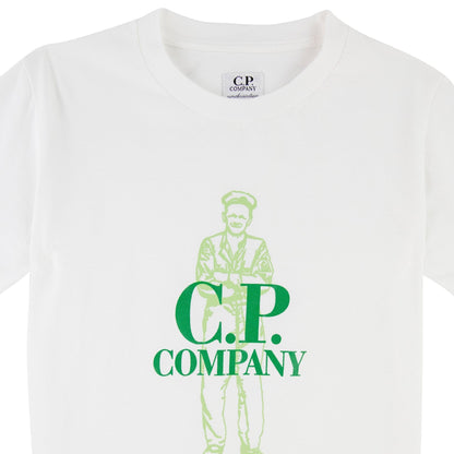 C.P. Company Undersixteen Worker Logo T-shirt White 103