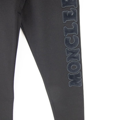 Moncler Junior Embossed Logo Pantalone Black 999