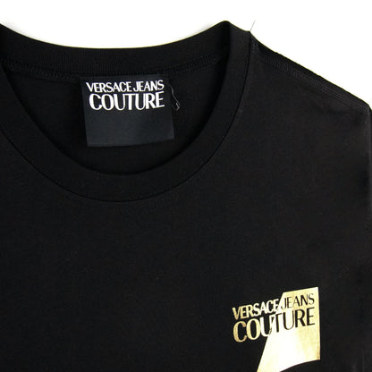 Versace Jeans Couture Chest Logo Foil Tshirt Black