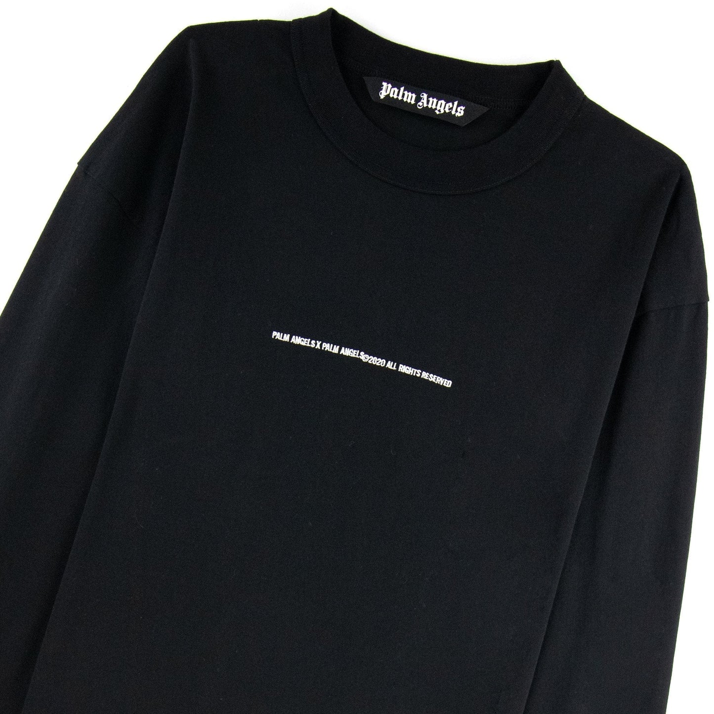 Palm Angels PXP Tonal L/s T Shirt Black/black