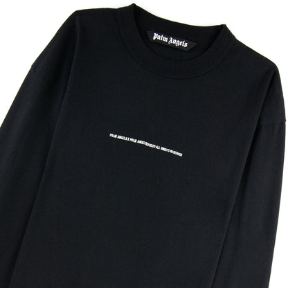 Palm Angels PXP Tonal L/s T Shirt Black/black