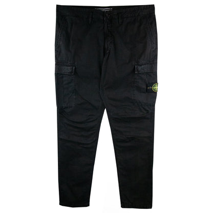 Stone Island Garment Dyed Cargo Jeans Black V0029
