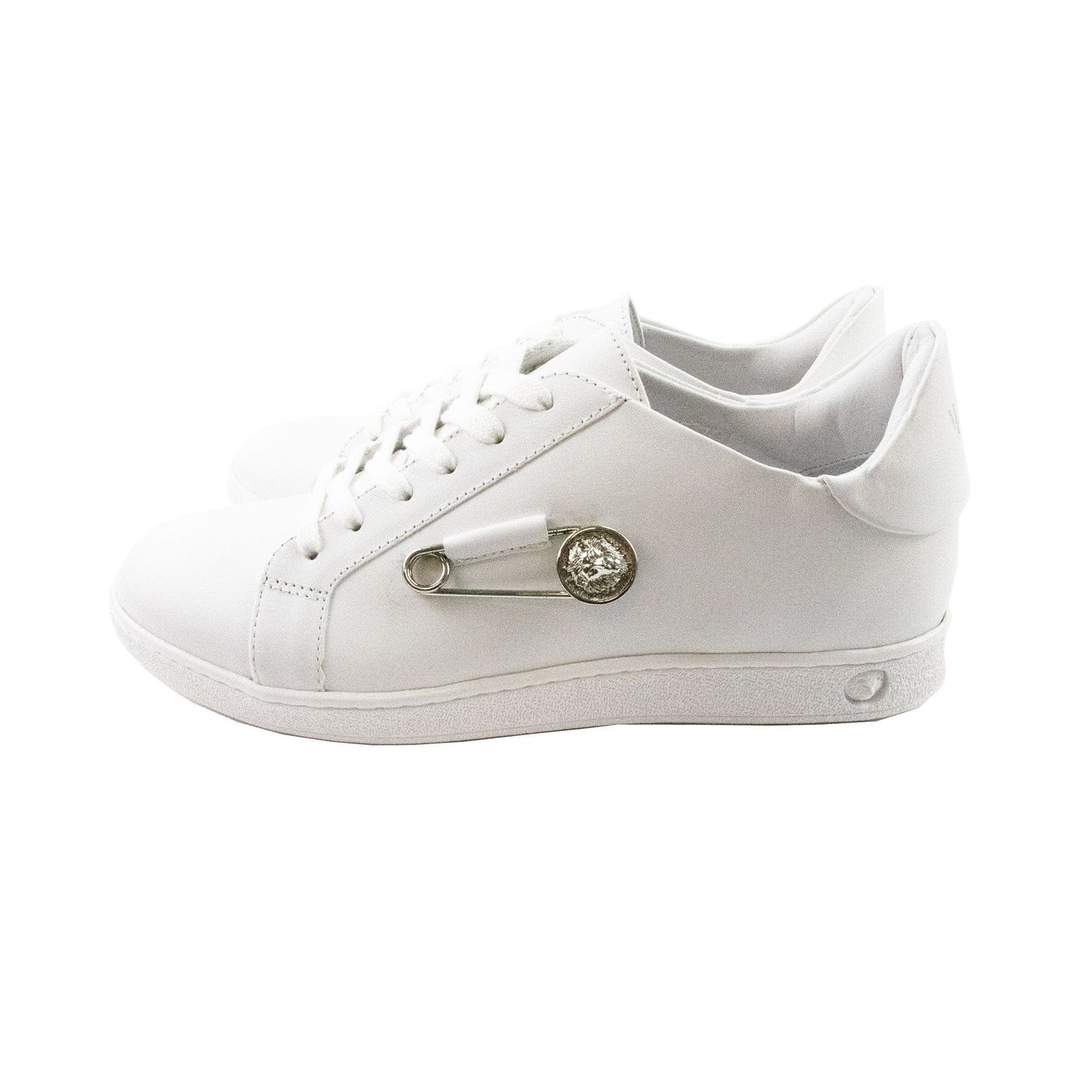 Versace Versus Lion Head Safety Pin Trainers White