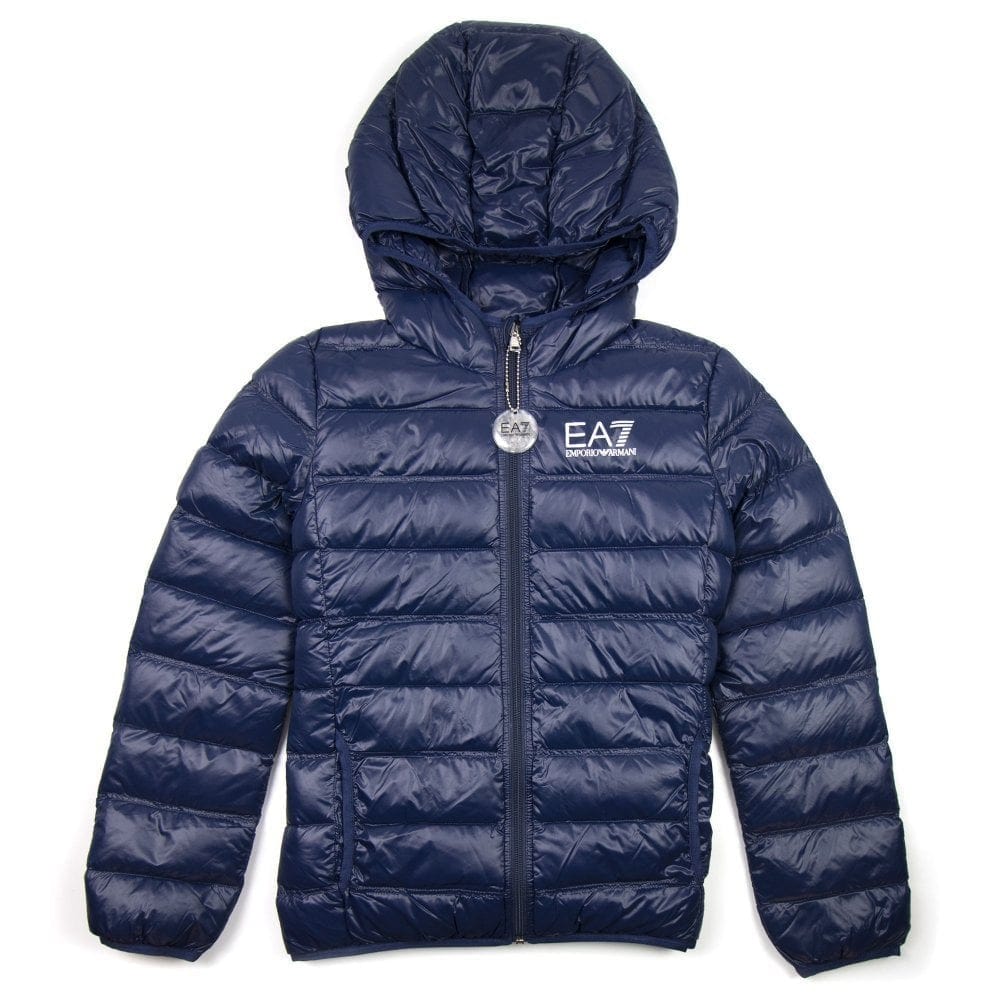 Emporio Armani Hooded Down Jacket Navy