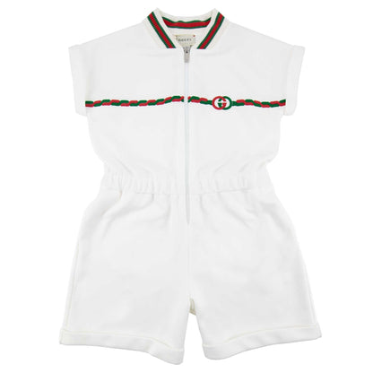 Gucci Junior Zipped Shorts Dress White 9061