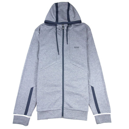 Hugo Boss Selnio Zip Up Hoodie Grey Marl