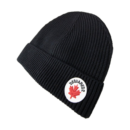 Dsquared2 Maple Leaf Beanie Black