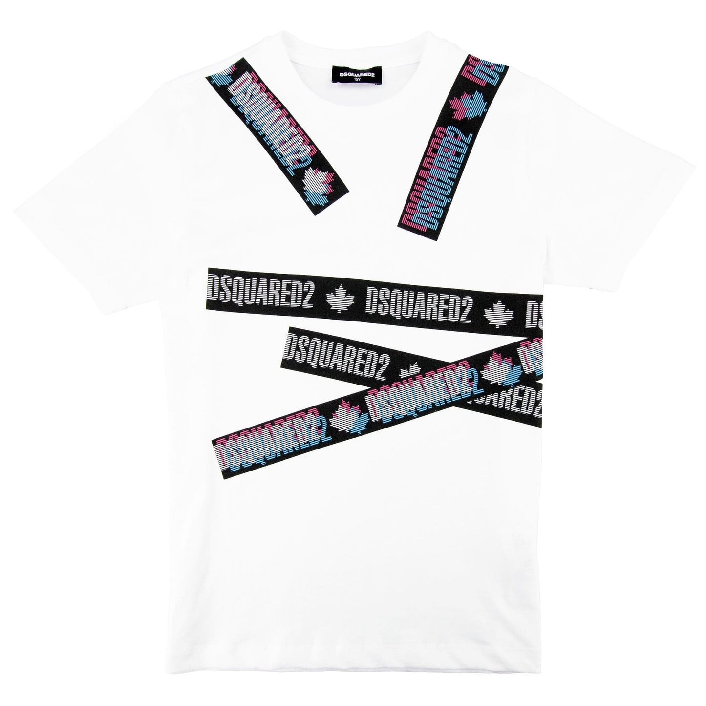 Dsquared2 Kids Logo Banner Tshirt White