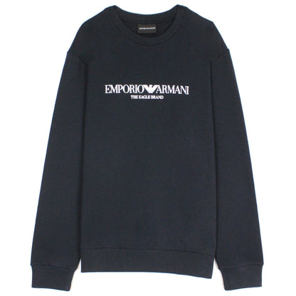 Emporio Armani Logo Print Sweatshirt Blue Navy 0922