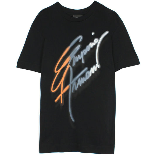 Emporio Armani Signature Logo T Shirt Black 999