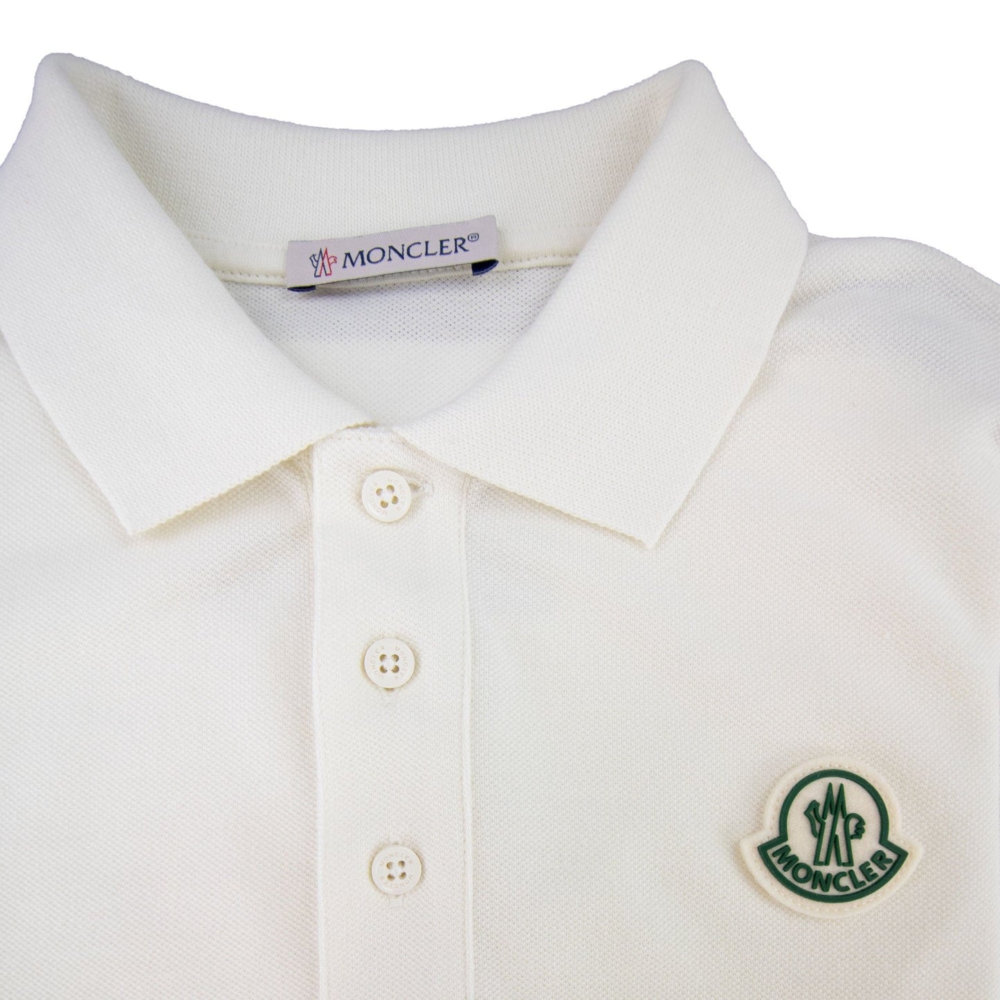 Moncler Junior Manica Maglia L/s Polo White 034