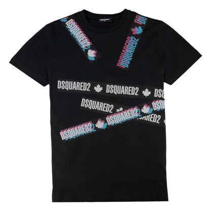 Dsquared2 Kids Logo Banner Tshirt Black