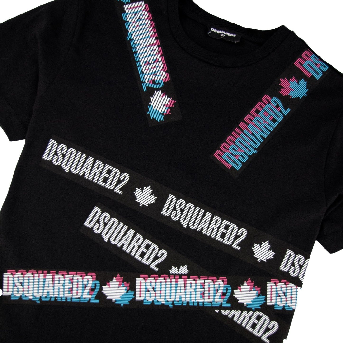 Dsquared2 Kids Logo Banner Tshirt Black